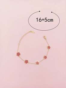 1 Dây Chuyền Trang Trí Hoa Bằng Thép Không Gỉ Thời Trang Cho Nữ Cho Cuộc Sống Hàng Ngày - Đỏ - Xem 4