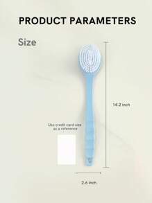 Double-sided Back Massage And Cleaning Brush - Baby Blue - View 3