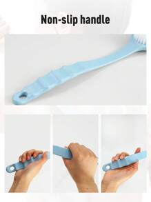 Double-sided Back Massage And Cleaning Brush - Baby Blue - View 7