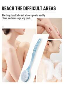 Double-sided Back Massage And Cleaning Brush - Baby Blue - View 9