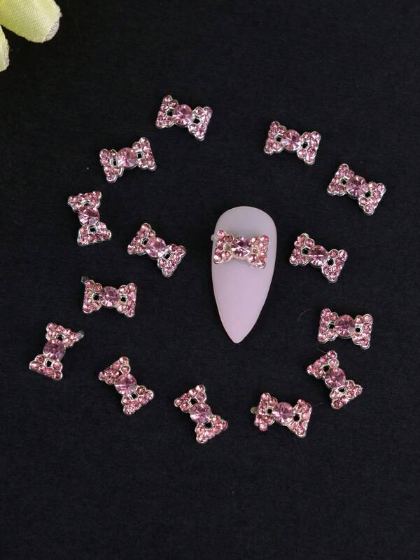 15pcs 3D Bow Design Nail Art Decoration DIY Nail Charms Nail Gems Nail Supplies
