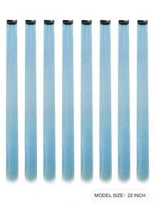 8pcs Clip In Long Straight Synthetic Hair Extension