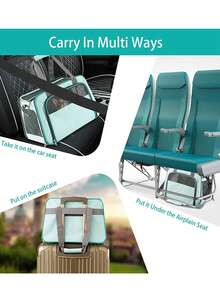 1 pieza Bolsa portadora para mascota portátil para perro para exterior - Celeste - Ver 4