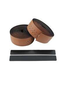 2pcs Hollow Out Rubber Anti-slip Handlebar Tape For Road Bike - Brown - View 4
