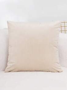 2入組素色靠墊套不附帶墊芯簡約風素色織物裝飾靠墊套適用於沙發 - 白色 - 查看 3