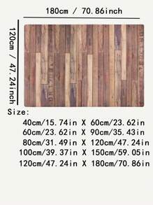 1PC Vân Gỗ Thảm Vintage Polyester Sàn Trang Trí Nhà Cửa - Nhiều màu - Xem 3
