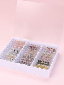 FULL BEAUTY 1 hộp đựng đầu móng tay giả - trắng - Xem 2