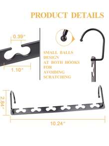 1 giá treo đồ đa năng bằng thép không gỉ chống trượt - Bạc - Xem 8