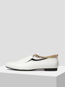 MOTF PREMIUM Chuỗi chi tiết giày lười - trắng - Xem 5