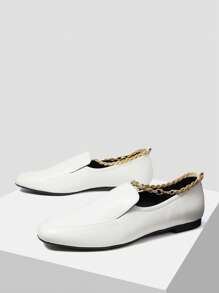 MOTF PREMIUM Chuỗi chi tiết giày lười - trắng - Xem 4