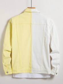 Manfinity EMRG Men Cotton Two Tone Denim Jacket Without Tee - Multicolor - View 2