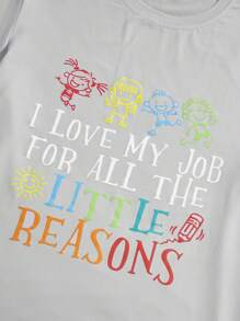 Manfinity Hypemode Áo thun & Áo lót Nam Hoạt hình Slogan Giải trí - Màu Xám nhạt - Xem 5