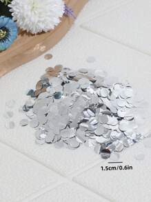 1pc/10g Small Round Paper Confetti Balloon Decoration,Christmas - Silver - View 3