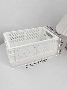 1 Giỏ Đựng Đồ Trang Điểm PP Màu Trắng, Giỏ Đựng Mỹ Phẩm Có Thể Gập Lại Hiện Đại Cho Gia Đình - trắng - Xem 2