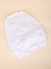 1 件装 女士花卉图案休闲头巾 适合日常生活 帽子 发帽 头巾 情人节 - 白色 - 查看 3