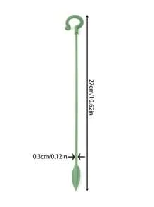 2pcs/set Plastic Plant Fixing Stand, Minimalist Solid Color Plant Support Stake For Garden - Green - View 3
