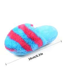 1pc Random Slipper Design Pet Plush Sound Toy
