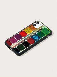 1个彩色印花染色黑色手机壳，兼容/三星手机，国际版，非国内版 - 彩色 - 查看 2