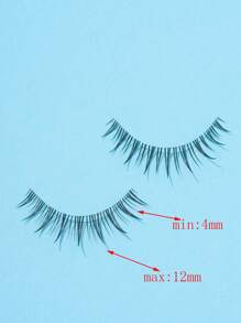 HSPM Manga Wimpern 5 Paar volle Streifen künstliche Wimpern Teufel Comic Wimpern Anime Cosplay künstliche Wimpern mit transparentem Stiel, Manga Wimpern, japanisches Makeup, dick und natürlicher Look Wispy Wimpernverlängerungen, asiatische koreanische Cosplay Anime künstliche Wimpern Makeup-Tool, 0,4 cm-1,2 cm