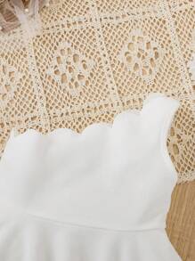 Bébé Fille Robe Asymétrique Festonné