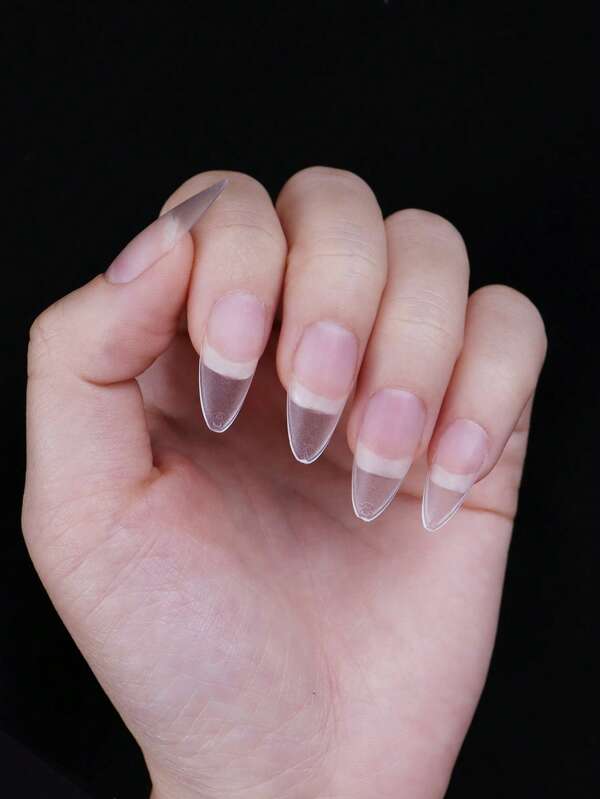 Transform Your Nails with 240pcs Clear Long Almond Transparent Fake