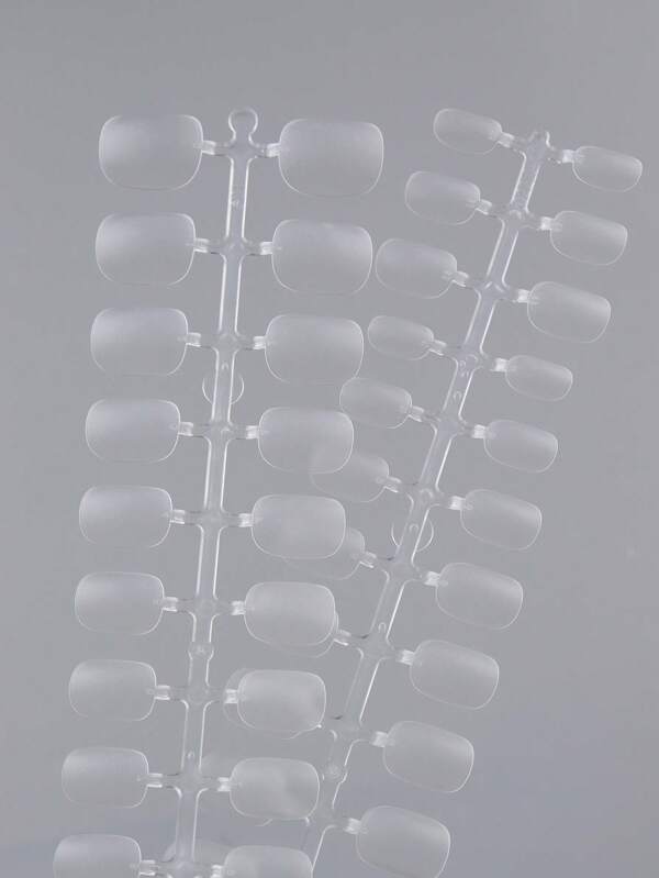 Get Glamorous with 240pcs Clear Short Oval Transparent Fake Nail For