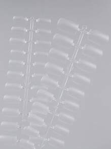 240pcs/Box Transparent Box Packed Short Square Frosted False Nails For Professional Use - Clear - View 3