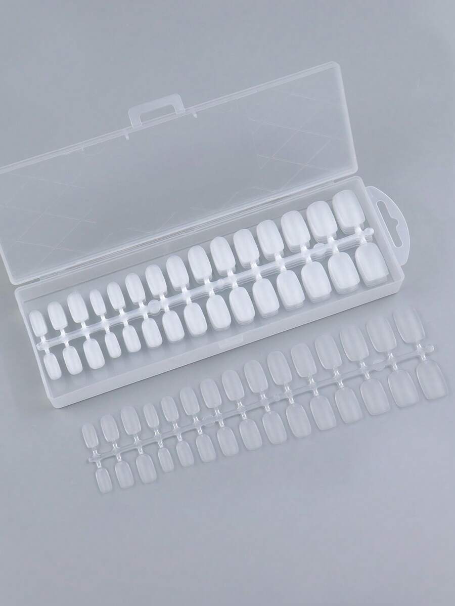 240pcs Clear Short Oval Fake Nail - Clear - View 1