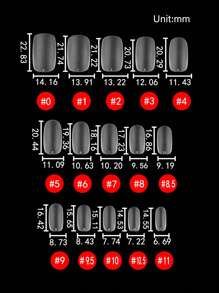240pcs Clear Short Oval Fake Nail - Clear - View 5