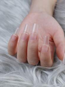 120 chiếc móng tay giả dài trong suốt - Trong sáng - Xem 1