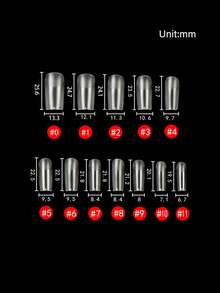 120 chiếc móng tay giả dài trong suốt - Trong sáng - Xem 3