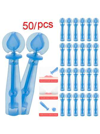黑头去除剂痤疮针，50 支/盒一次性粉刺挤痘工具，脂肪粒皮肤护理工具针，深层清洁美容工具，带 1 个收纳盒，黑头去除剂，美容，护肤品，水疗，自我护理，护肤工具，面部护理，美容师用品，皮肤，洗面奶，面部
