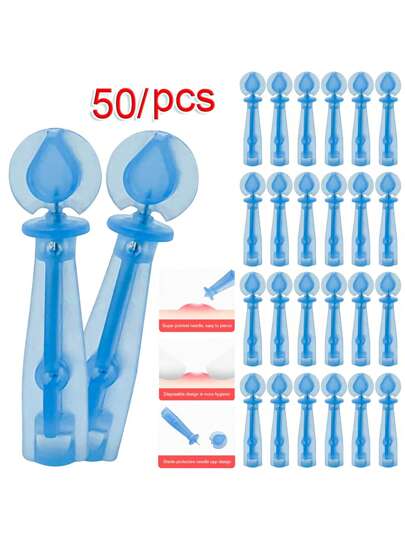 黑头去除剂痤疮针，50 支/盒一次性粉刺挤痘工具，脂肪粒皮肤护理工具针，深层清洁美容工具，带 1 个收纳盒，黑头去除剂，美容，护肤品，水疗，自我护理，护肤工具，面部护理，美容师用品，皮肤，洗面奶，面部