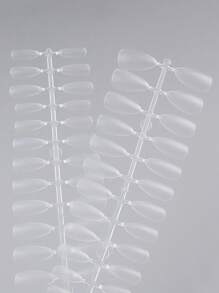 240Pcs/Box Traceless Full Stick Frosted Long Almond Fake Nails For Press On Nails Long Nail Tips Transparent Nail Supplies Nails