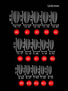 240Pcs/Box Traceless Full Stick Frosted Long Almond Fake Nails For Press On Nails Long Nail Tips Transparent Nail Supplies Nails