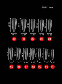 Elevate Your Style With 120pcs Long Stiletto Transparent Clear Fake Nail For Home DIY Nail Salon Nail Extension Press On Nails Nail Supplies - Clear - View 5