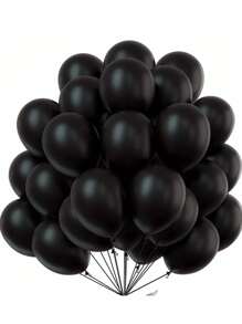 5/10/12/18 Inch Black Latex Balloons, 60pcs 5 Inch Latex Balloons (One Size) For Wedding, Birthday, Party, New Year, Halloween, Thanksgiving Decorations