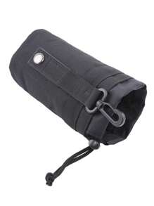 水瓶袋戶外露營遠足抽繩水瓶架多功能瓶水瓶保護套，水瓶隔熱套，防漏水瓶夾克 - 黑色 - 查看 4