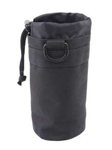 水瓶袋戶外露營遠足抽繩水瓶架多功能瓶水瓶保護套，水瓶隔熱套，防漏水瓶夾克 - 黑色 - 查看 5