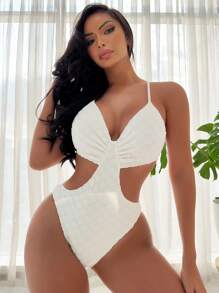 Cut Out Waist One Piece Swimsuit