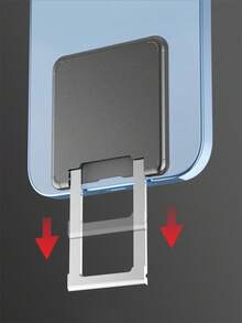 1pc Desktop Invisible Telescopic Rod Design Phone Back Holder - Black - View 4