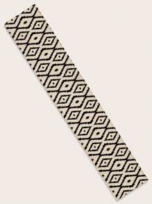 1入組幾何圖案桌旗用於餐桌裝飾現代滌綸廚房桌旗 - 彩色 - 查看 2