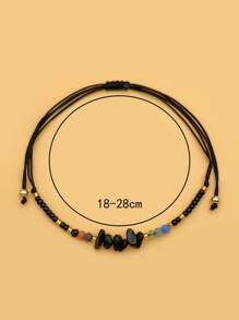 12 chiếc vòng tay chuỗi hạt đá với hạt gạo Nhật Bản - Nhiều màu - Xem 3