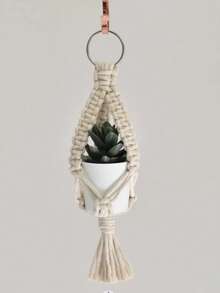 1 Tua Rua Trang Trí Dệt Giỏ Treo Trắng Hiện Đại Trang Trí Nhà Treo Trang Trí - trắng - Xem 3