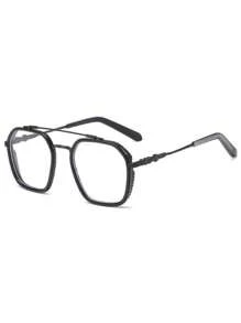1 Par de Óculos da Moda com Armação Geométrica e Barra Superior para Uso Diário, Acessórios Elegantes para Praia, Visual de Estilo de Rua e Adequado para Suéter, Jaqueta, Moletom com Capuz, Calça de Couro e Calça Cargo, Festival Y2K para Verão, Praia, Ao Ar Livre, Viagens