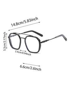1 Par de Óculos da Moda com Armação Geométrica e Barra Superior para Uso Diário, Acessórios Elegantes para Praia, Visual de Estilo de Rua e Adequado para Suéter, Jaqueta, Moletom com Capuz, Calça de Couro e Calça Cargo, Festival Y2K para Verão, Praia, Ao Ar Livre, Viagens
