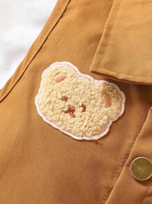 男嬰素色T恤和卡通貼布夾克背心和短褲 - 彩色 - 查看 5