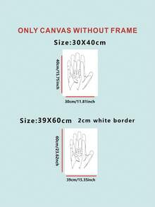1pc Hand Pattern Unframed Painting, Modern Unframed Picture For Home Decor - Multicolor - View 3