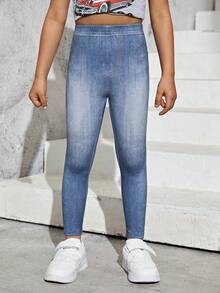 SHEIN 年輕女孩高腰緊身褲