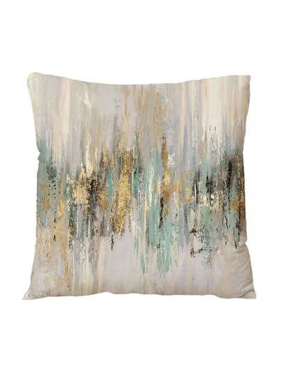 1入組圖形圖案靠墊套無填充物現代針織面料裝飾抱枕套家用